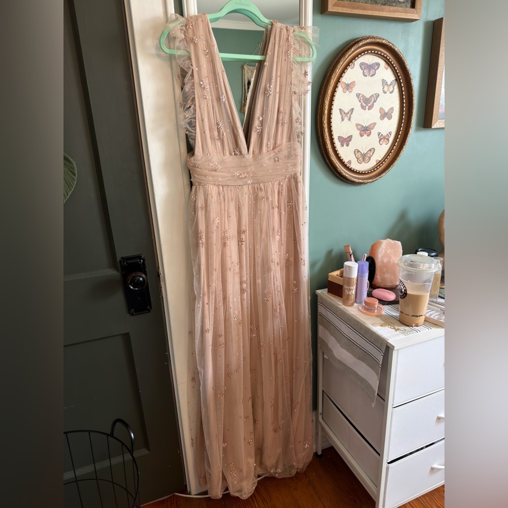 Embellished Tulle Fabric with Sequins